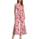 thumbnail image 1 of INSPIRAR CHIC Mono Casual Sin Mangas para Mujer con Patrón Bohemio, Cuello Halter, Abertura y Pantalones de Pierna Ancha XL Rojo, 1 of 6