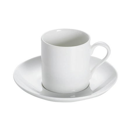 Maxwell & Williams White Basics - Maxwell and Williams White Basics Porcelain Demi Cup and Saucer - 4oz