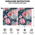 thumbnail image 2 of Blackout Kids Curtains,Pioneer Flower Floral Print Pattern Childrens Insulated Curtains Set Of 2,Bedroom Essentials,Toddler Room Decor 52"x63", 2 of 5