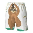 thumbnail image 5 of Kdxio Cute Sloth In Yoga Pose Tree Pattern Mens Casual Shorts - Drawstring Summer Beach Sports Shorts for Men, 5 of 9