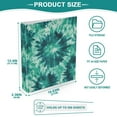 thumbnail image 5 of Dark Teal Tie-dye Pattern 3 Ring Hardcover Binders 1.5in Round Rings for Letter-Size Folder Paper Organizer Pockets for Office Student Recipe, 5 of 9