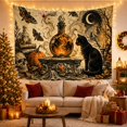 thumbnail image 3 of Cats Ornate Glowing with Potion Bottle Faceted Crystal, Playful Vintage for Cat Lovers, Cat Wall Art, Halloween Gift, Tapestry Wall Hanging for Bedroom, Living Room and Dorm, 3 of 7