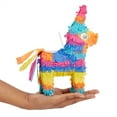 thumbnail image 3 of 4-Piece Set Small and Mini Donkey Pinata with Stick and Blindfold for Birthday Party, Mexican Fiesta, Cinco de Mayo, 3 of 10