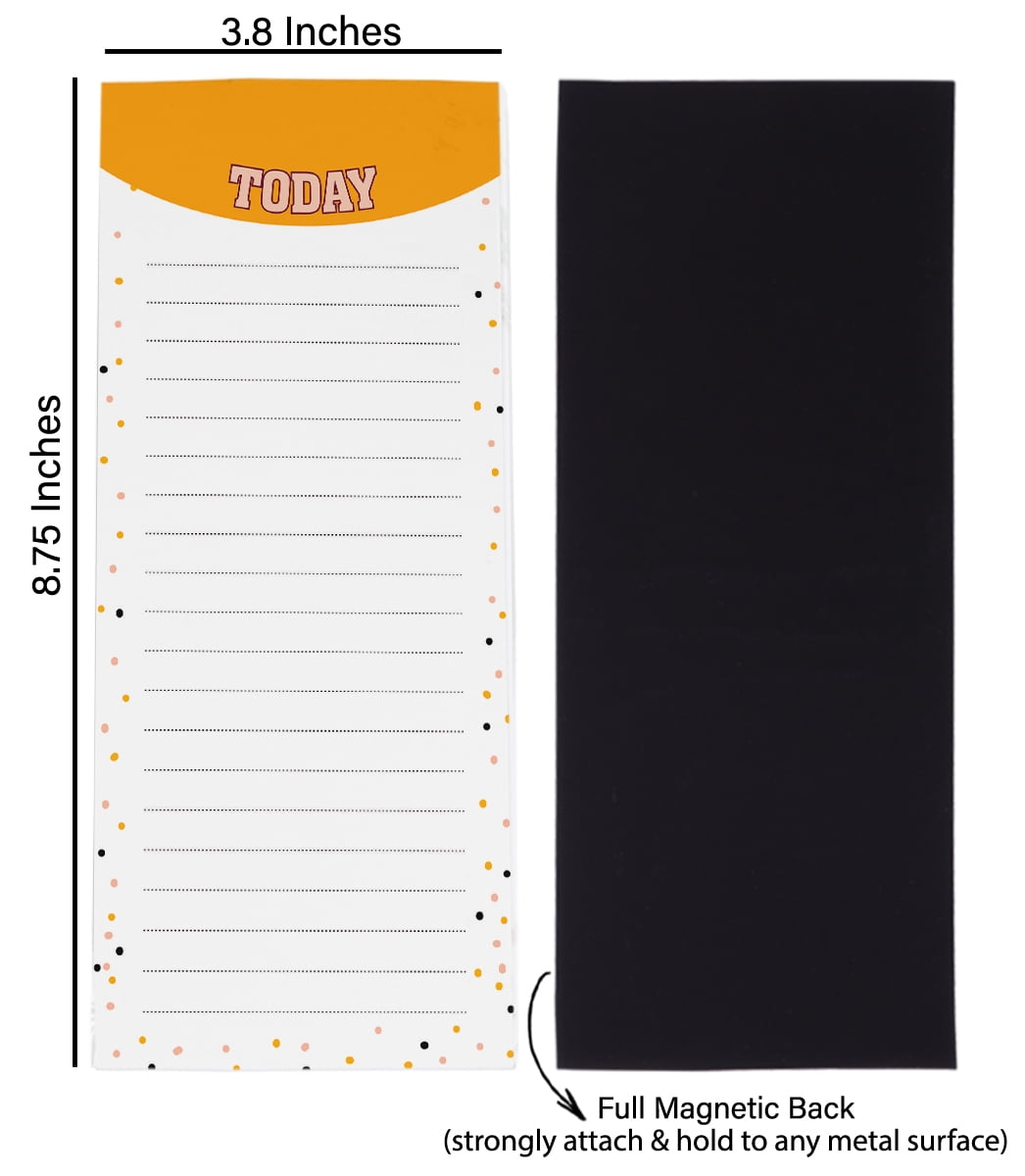 Inkdotpot Pack of 3 Magnetic Fridge To-Do List Notepads- Magnetic Memo Pads For Refrigerator-(50 Sheets Each)-B8