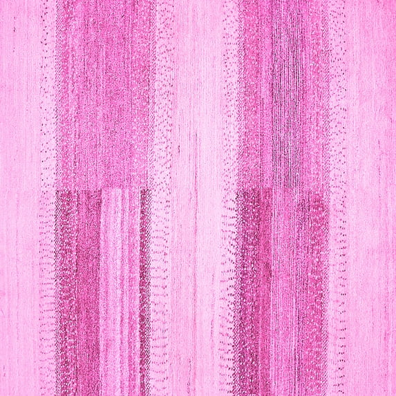 Ahgly Company Indoor Square Solid Pink Modern Area Rugs, 5' Square