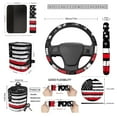 thumbnail image 3 of Uorisanigo American Firefighters Flag Car Seat Covers Unique Car Seat Cover Full Set Cars Accessories with Seats Belt Covers,Steering Wheel Cover,Auto Trash Can Fits Most Vehicle Gift for Friends, 3 of 7