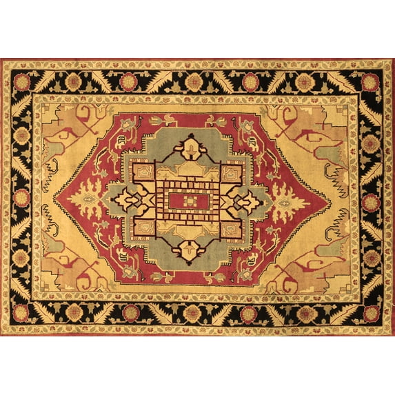 Ahgly Company Indoor Rectangle Persian Brown Traditional Area Rugs, 2' x 5'