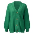 thumbnail image 5 of Vedolay Cardigan Sweaters for Women Long Sleeve Open Front Sweaters Knit with Pockets 2023 Green,M, 5 of 5