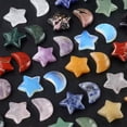thumbnail image 4 of MATROOY 2pcs Natural Crystal Moon Star Carved Quartz Stone Reiki Healing Gift-Rose Quartz, 4 of 9
