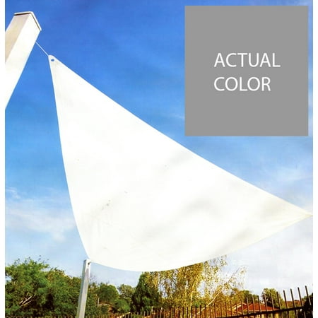 11 75 Light Gray Triangular Outdoor Patio Sun Shade Tarp