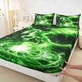 thumbnail image 3 of Homewish Green Dragon Bed Sheets,Magic Animal King Sheets,Starry Night Sheet Set For Boys Teens,Luxury Bedroom Decor,4 Pieces, 3 of 7