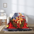 thumbnail image 4 of PHELIKA Christmas Red Truck Golden Retriever Dog 07 All Season Soft Throw Blanket Lightweight Flannel Fleece Blankets 50"x40", 4 of 8