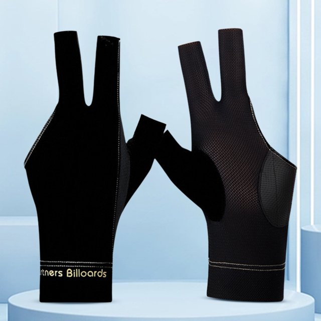 Transpirable 1pc Guantes de billar Dedo abierto Suave Suave Portátil Entrenamiento amateur