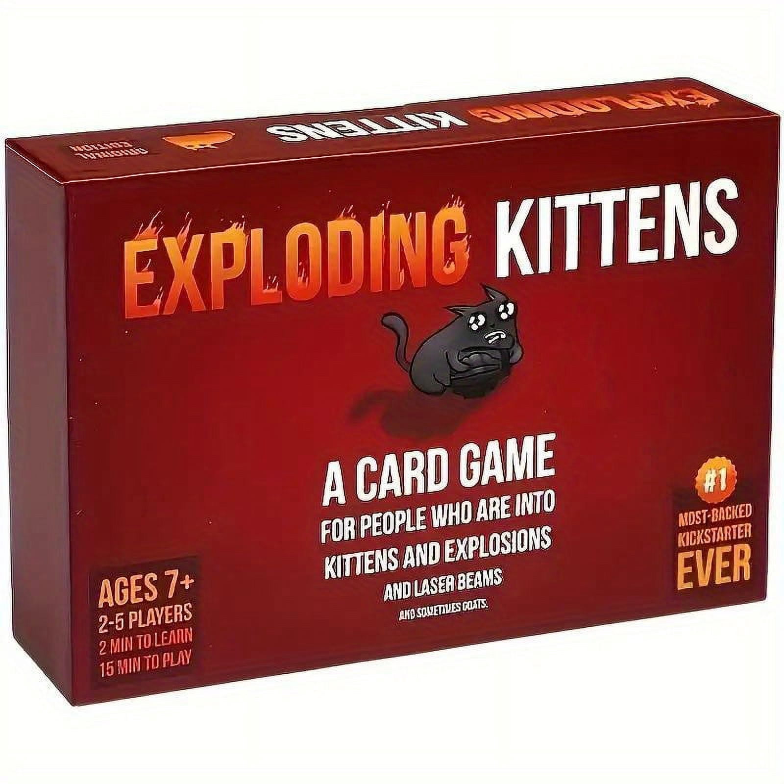 Red Exploding Kittens Family Party Strategy Table Game Fun Adult