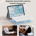 thumbnail image 4 of SZPSGC for iPad A16 11th 10th Generation Case with Keyboard, Soft TPU Back Cover with Pencil Holder, Magnetically Detachable Folio Keyboard case for iPad 11th Gen 11 Inch/10th Gen 10.9 Inch,Gray, 4 of 9