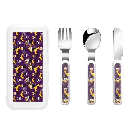 

Rateoe Halloween Gnomes1 for Stainless Steel Kids Silverware Set - Child and Toddler Safe Flatware - Children s Knife Fork And Spoon Set