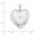thumbnail image 3 of Sterling Silver Rhodium-plated & Dia. 24mm D/C Heart Locket QLS400 (30mm x 24mm), 3 of 3
