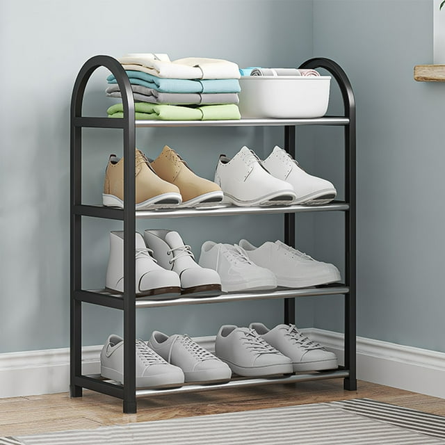 Meitianfacai Shoe Rack Shoe Rack Storage Organizer With 4 Tiers Metal Shelves For Bedroom Closet Entry Dorm Room