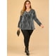 thumbnail image 3 of Top de fiesde talgrande pamujer Disco Metallic Sparkle Sequin Tops PlaXL, 3 of 6
