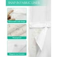 thumbnail image 3 of No Hook Shower Curtain with Snap in Liner, Spring Easter Hand Drawn Color Eggs Beige Hotel Shower Curtains for Bathroom, Washable Shower Curtain Liner Set with Mesh Top Window, 72"x84", 3 of 6