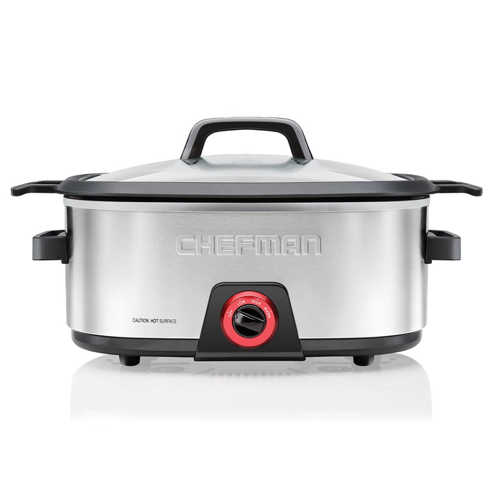 Chefman Stainless Steel Slow Cooker, 6Quart