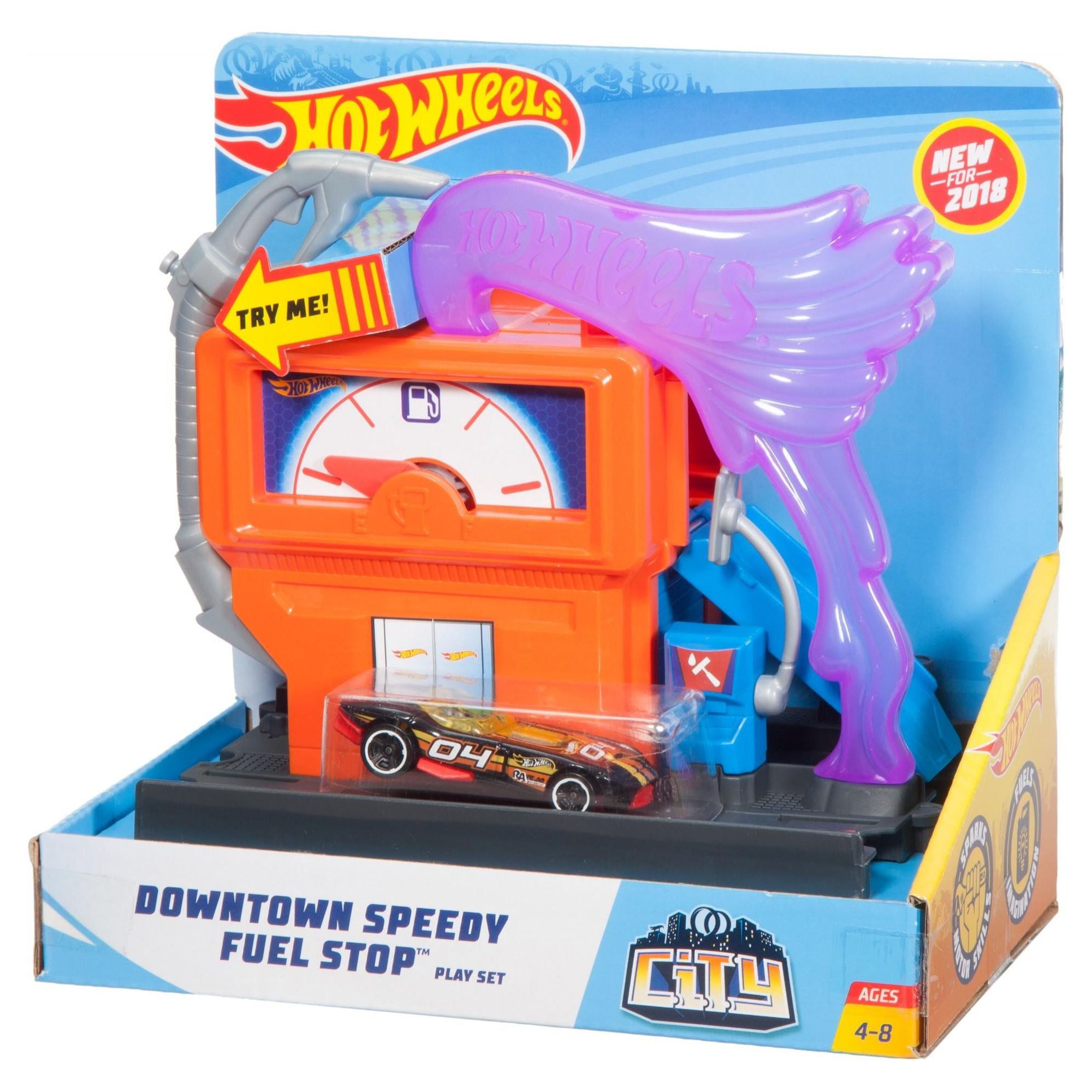 Hot Wheels City Downtown Super Fuel Stop Play Set - image 4 of 5