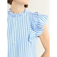 thumbnail image 4 of Free Assembly Women's Short Sleeve Button Ruffle Shirt, 4 of 4