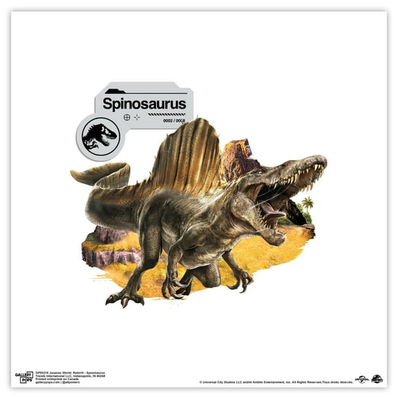 Gallery Pops Jurassic World: Rebirth (2025) - Spinosaurus Wall Art, Unframed Version, 12" x 12"