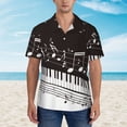 thumbnail image 4 of Goofa Piano Keys With Musical Notes Hawaiian Shirt for Men, Unisex Summer Beach Casual Short Sleeve Button Down Shirts,Aloha Tropical Floral print shirt-3X-Large, 4 of 9