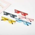 thumbnail image 4 of 10 Pack Party Sunglasses 8 Bit Pixelated Mosaic Gamer Photo Props Glasses for Adults Teens, 4 of 7