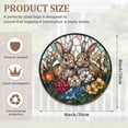 thumbnail image 6 of Round Metal tin sign,Colored Glass Rabbits,home Art wall decor,Festive Decorative plaque,for living room,bar,club,man cave,Yard,bathroom,circular Tinplate poster,8x8 inch, 6 of 6
