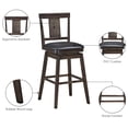 thumbnail image 4 of Giantex 29 inch Bar Stools, Wooden Counter Leather Padded Seat w/360 Degree Swivel, (1), 4 of 6