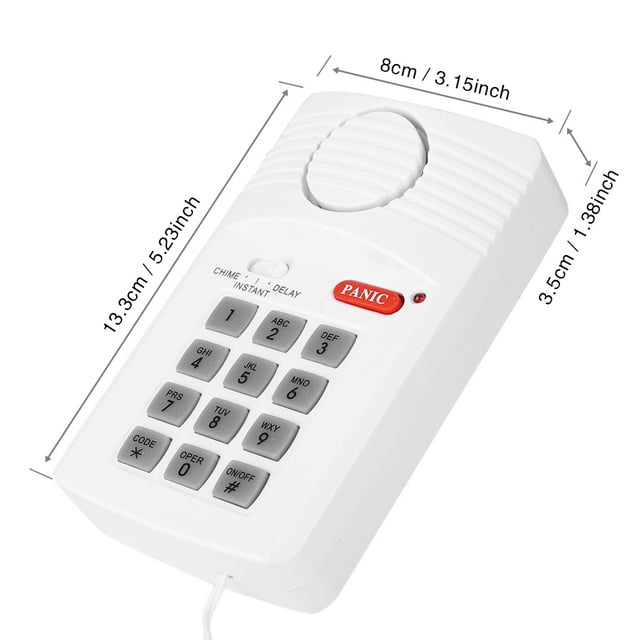 Noref Security Keypad,Door Alarm System 3 Settings Security Keypad with Panic Button for Home Office, Alarm Keypad