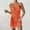Orange, variant on Odbmxy Tunic Mini Dresses for Women Sleeveless V-Neck Womens Plus Dress Beach Hollowed Out Solid Color Knit Dresses,Green M