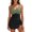 c01Green, variant on One Piece Swimsuit for Women Tummy Control Floral Print V Neck Bathing Suit with Skirt Ruched Tie Knot Swim Dress Blue XL