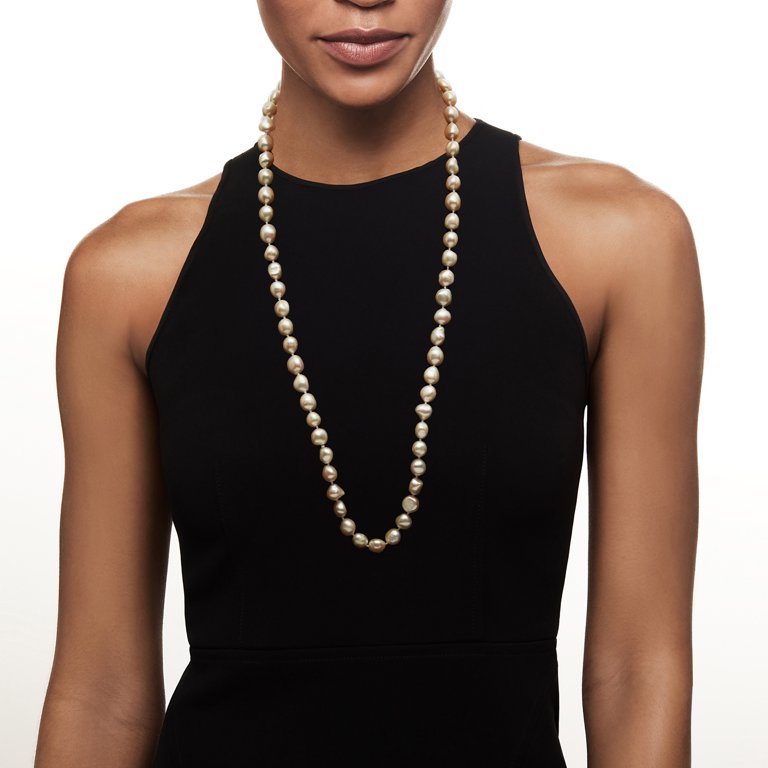 Ross simons black pearl necklace sale