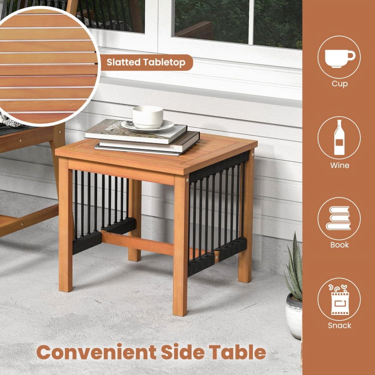 Aimee Lii 3 Pieces Acacia Wood Patio Furniture Set, Patio Table and Chairs Set, Outdoor Patio Set Aimee Lii 3 Pieces Acacia Wood Patio Furniture Set, Patio Table and Chairs Set, Outdoor Patio Set