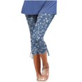 thumbnail image 2 of Womens Relaxed Fit Cargo Pants by Generic XL Solid Black Casual Capris, Drawstring, Cropped, Lightweight, 1 Count, 2 of 4
