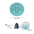 thumbnail image 3 of Tambor Lluvia 3 Pulgadas Y 6 Notas para Exterior Lengua Acero Yoga () Azul Aguamarina, 3 of 5