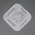 thumbnail image 6 of Square Drain Cover for Shower Drain Hair Catcher Flat Silicone Plug for Bathroom and Kitchen Filter Shower Drain Flat Strainer Stopper/Floor Drain Gray, 6 of 9