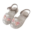 thumbnail image 3 of Viluyesy Girls' Water Sandals with Toe Protection and Breathable Holes Soft-Sole Jelly Beach Shoes for Summer Outdoor Play Silver Size 14.5, 3 of 7