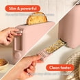 thumbnail image 6 of 4 Slice Slim Toaster, Fits-anywhere™ Kitchenware, 6 Setting Shade Control with Reheat & Cancel Buttons, Fits Sourdough, 10” Long Slot, Anti Jam & Auto Shutoff, 900 Watt, Oatmilk, 6 of 10
