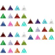 36 pcs  Triangle Shaped Jewel Gems for Arts Crafts Themed Party Decoration Accessories Children Activities (Assorted Color)