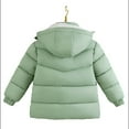 thumbnail image 4 of Teen Boy Winter Coat with Hooded Puffer Jacket Kids Green Puffer Jacket Zip up Long Sleeve Thicken Waterproof Jacket Kids Boys Coats Size 10-12 Years, 4 of 5