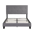 thumbnail image 3 of Queen Size Upholstered Platform Bed Frame with Button Tufted Linen Fabric Headboard, No Box Spring Needed, Wood Slat Support, Easy Assembly, Gray, 3 of 5