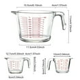 thumbnail image 5 of Opvise Premium Borosilicate Glass Measuring Cup with Dual-Scale Markings, Eagle Spout & Heat-Resistant Handle - 350ml/500ml/1000ml Capacity for Baking, Liquids, and Mixing, 5 of 7