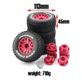 thumbnail image 2 of 4Pcs 1/8 1/10 Short Course Truck Tire Tyre Wheel Set Fits for Traxxas Slash VKAR 10SC, 2 of 2