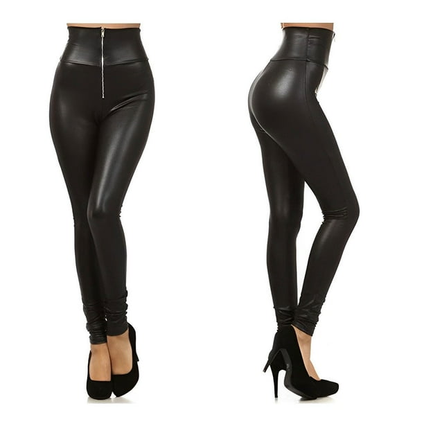 Leather Leggings Sporting Pants Skinny Trousers Attractive Fine Smooth Surface No Workmanship Smooth Surface Push Up High Waist Outfit S Walmart