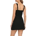 thumbnail image 4 of HDE Women's Linen Mini Dress Summer Dresses with Pockets Black - M, 4 of 7