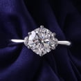 thumbnail image 2 of solitaire jewels Art Deco Tulip Setting 3CT Round Moissanite Solitaire Engagement Ring For Women, 18K Yellow Gold, 2 of 10